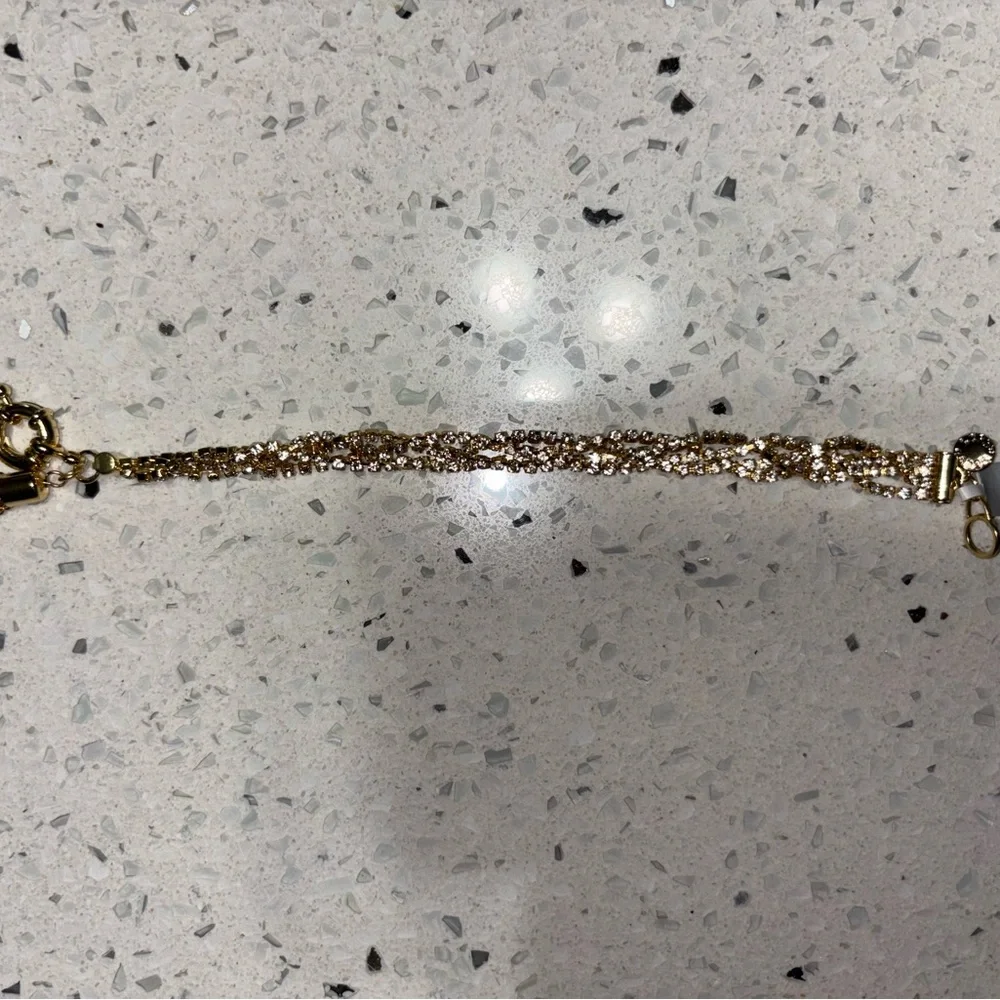 J.Crew Gold Multi-Strand Chain Bracelet with Tassel New - Picture 5 of 6